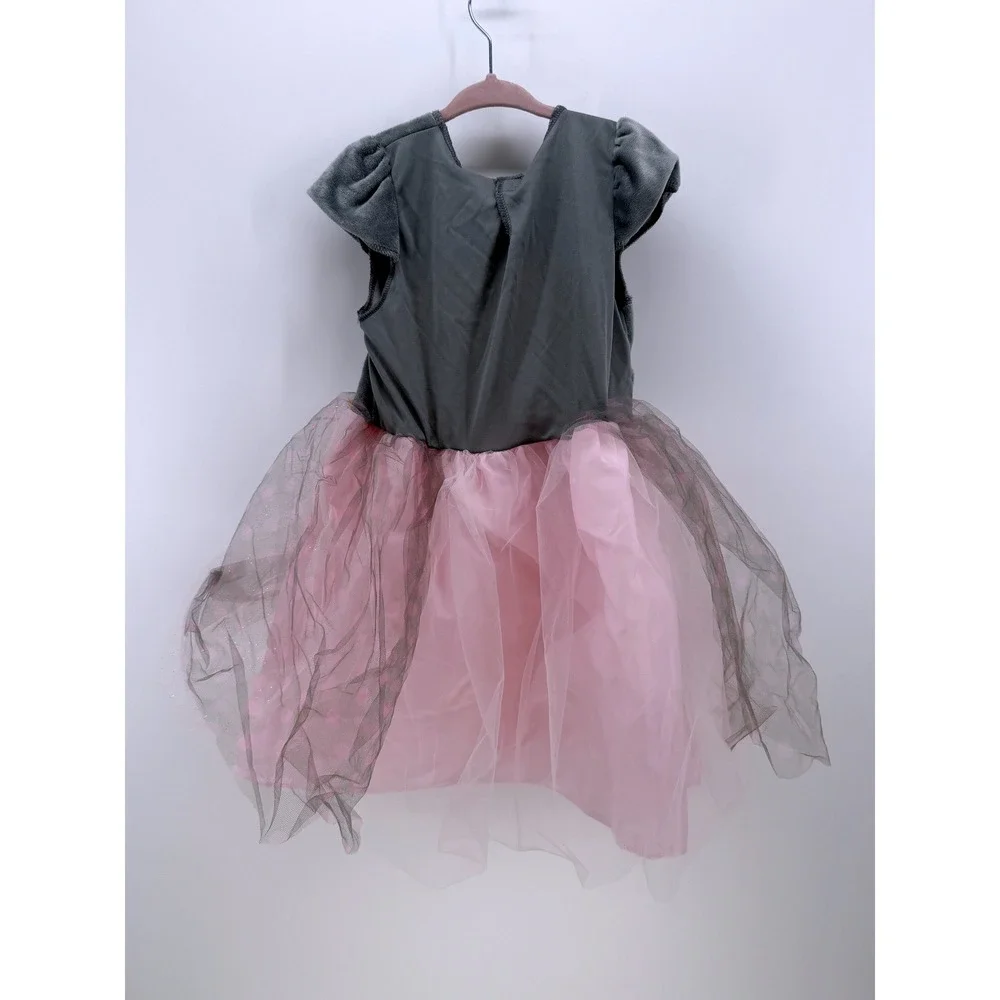Hyde and Eek Boutique Toddler Mouse Costume Dress Grey Pink 4-5T NEW